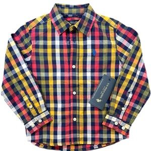 NWT U.S. Polo Assn. Button Down Shirt-Boys 4T